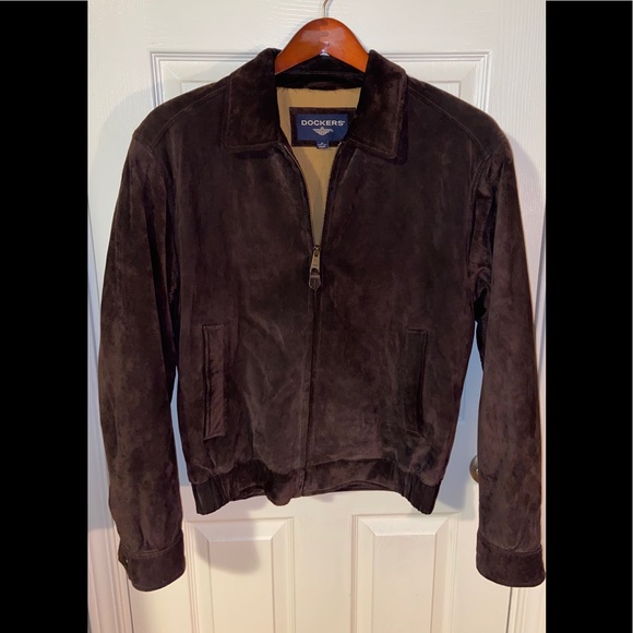 Dockers Other - Vintage Dockers Suede 100% Leather Bomber Jacket